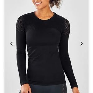 NWOT Fabletics xs Musetta Perforated LS Top